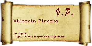 Viktorin Piroska névjegykártya