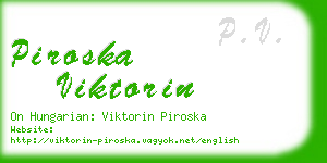 piroska viktorin business card